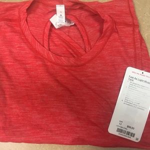 Lululemon Fast as Light Tank Hthr True Red 12.
